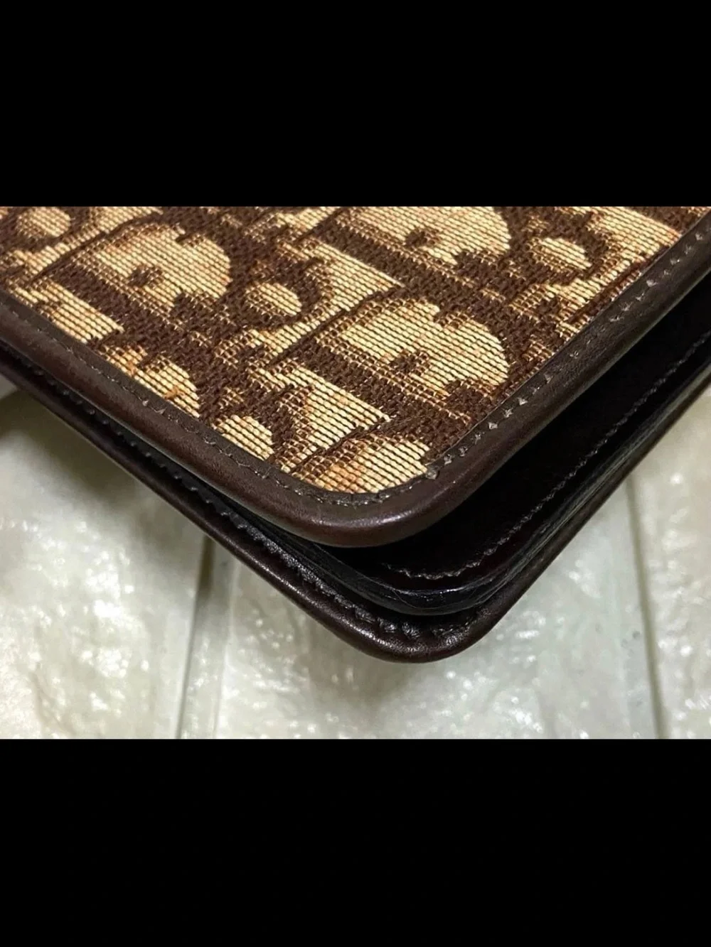 Dior Brown Signature Jacquard Wallet